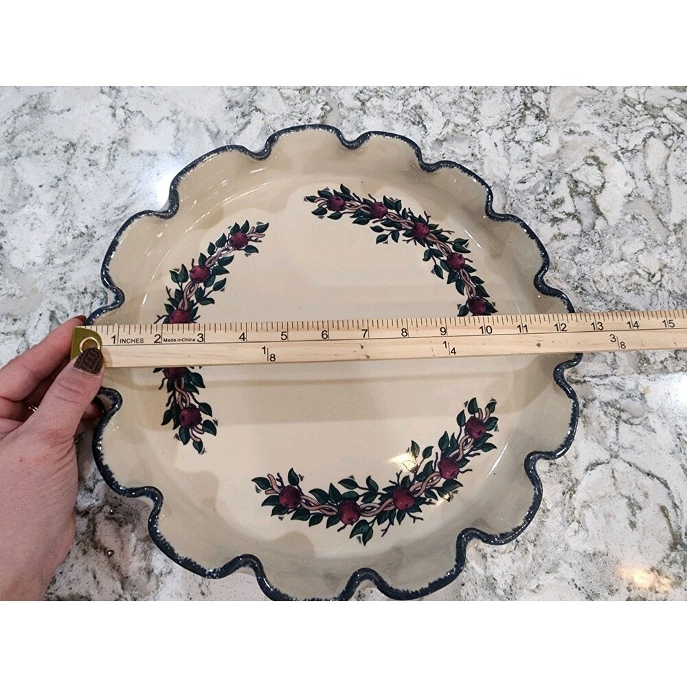 APPLES SWAG Home & Garden Party 12.25" Platter Serving Plate 2004 Vintage Rare - Picture 3 of 4